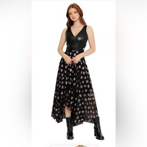 Blackmilk Route 666 Santa Claws Handkerchief Maxi Dress High Low Jackskellington